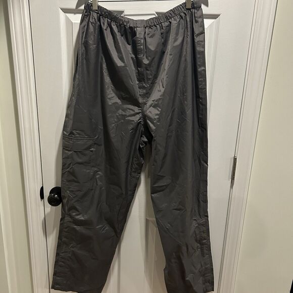 Coleman Camping Hiking Wind Rain Pants Gray Men's L Vinyl Gorpcore Camping - Picture 3 of 8